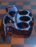 Multicolor Metalic Rainbow Spiked Brass Knuckle AR-15 Pistol Grip