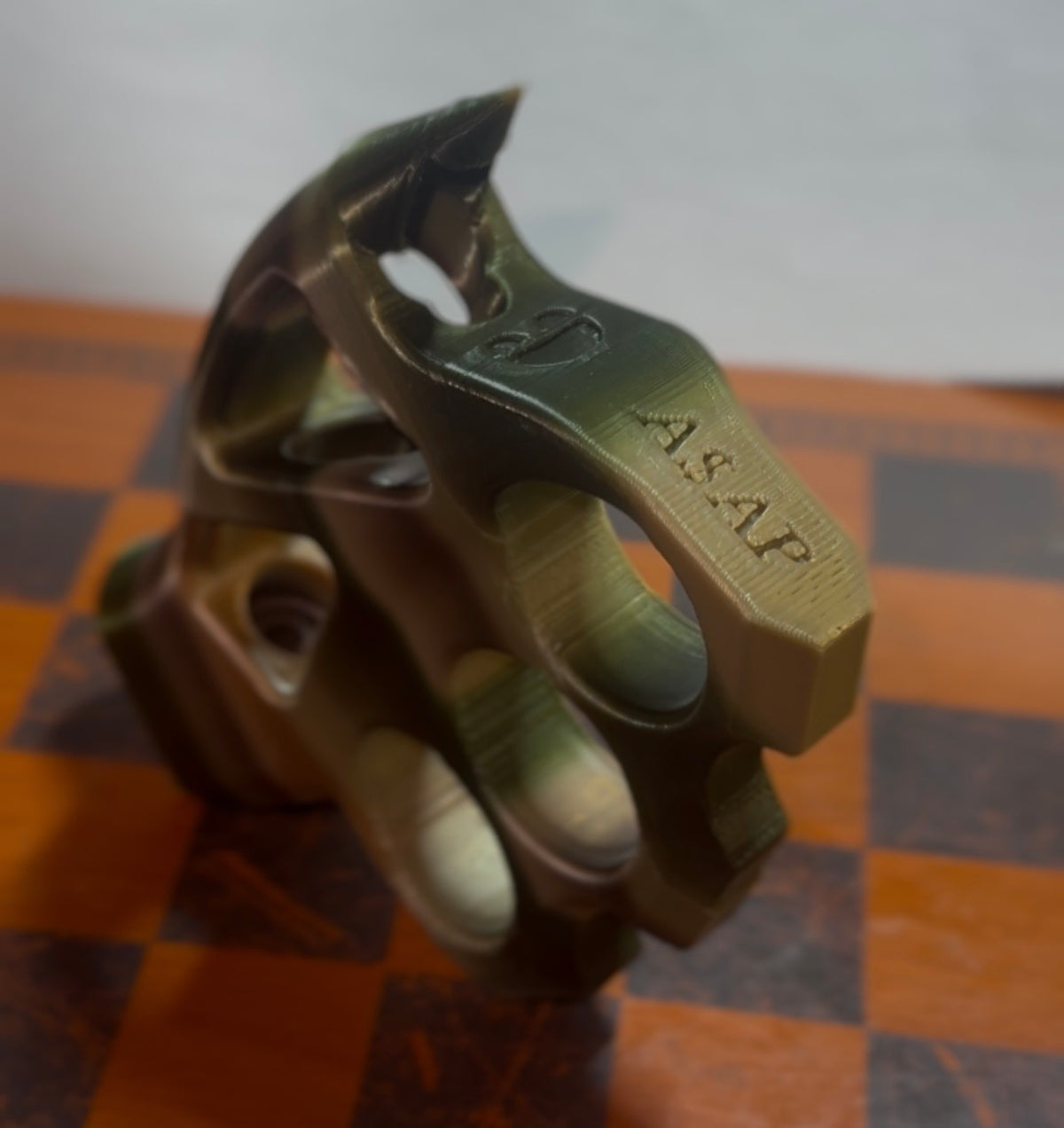 Military Green Camo Spiked Brass Knuckle AR-15 Pistol Grip