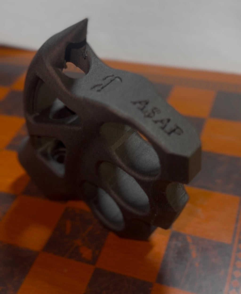 Black Carbon Fiber Spiked Brass Knuckle AR-15 Pistol Grip